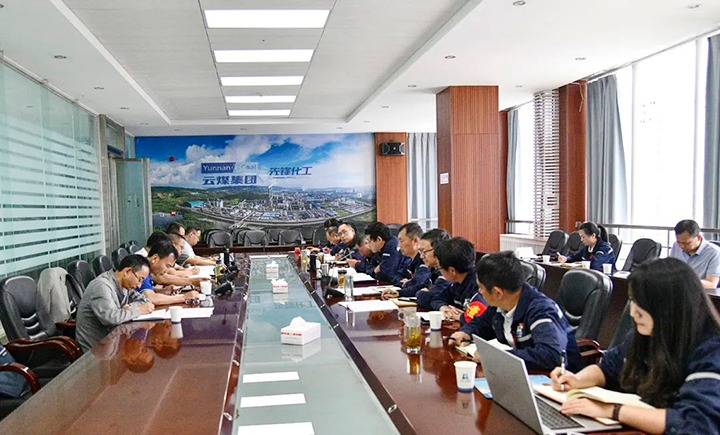 【主题教育】云煤（万利官网）集团党委委员、副总司理缪和星一行到先锋化工公司开展生产谋划调研