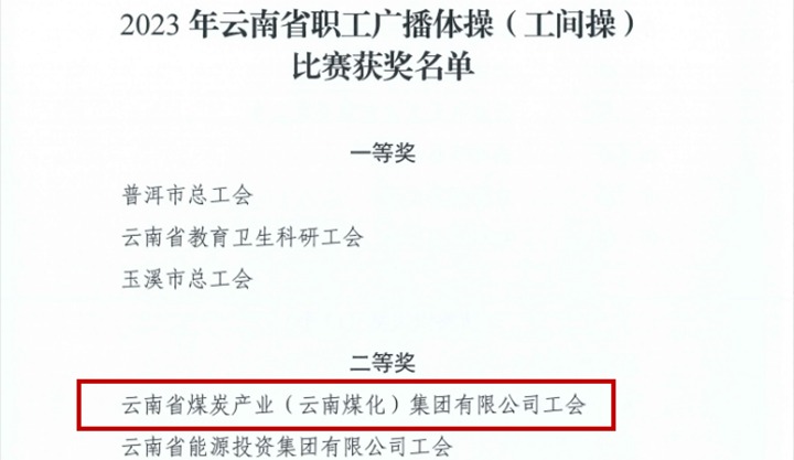 【喜讯】云煤（万利官网）集团在2023年云南省职工文体运动中勇创佳绩